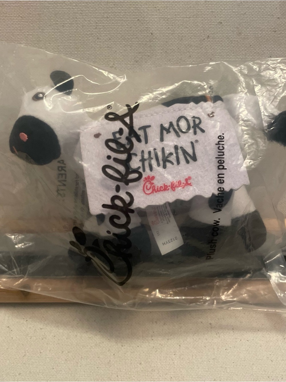 Chick-fil-A cow plush toy with black spots #chickfila #plush